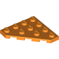 Lego destička 4x4 roh uříznutý, oranžová (4288160, 4544450, 6174594)